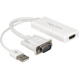 DELOCK 62460 - Adaptador VGA, VGA con toma de audio a HDMI
