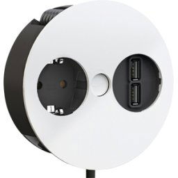 BACHMANN BACH 931.231 - Unidad de toma de corriente TWIST, simple, USB a/a 15W