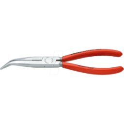 KNIPEX KN 26 21 200 - Alicate de boca semirredonda, curvado, alicate de pico de cigüe&
