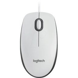LOGITECH M100WS - Ratón (mouse), cable, blanco