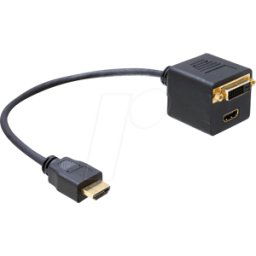 DELOCK 65054 - Adaptador HDMI, conector HDMI-a a HDMI / conector DVI 24+1