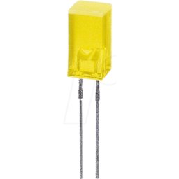 KINGBRIGHT V 533 - LED plano, 5x5 mm, cableado, amarillo, 8 mcd, 110°