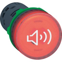 SCHNEIDER ELECTRIC XB5KS2G4 - Zumbador ARMONY, iluminado en rojo, Ø 22 mm, 110 … 120 V A