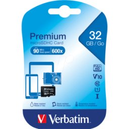 VERBATIM 44013 - Tarjeta de memoria microSDHC de 32 GB, VERBATIM, clase 10