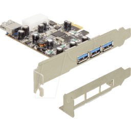DELOCK 89281 - Tarjeta Delock PCI Express >3x ext. - 1x int. USB 3.0