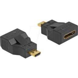 DELOCK 65271 - Adaptador HDMI, conector macho Micro-D a conector hembra Mini-C.