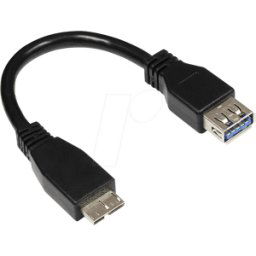 GOOD CONNECTIONS GC 2711-OTG - Cable USB 3.0, conector Micro B a conector hembra a, 0,1 m