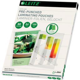 LEITZ 16918 - Láminas laminadas en caliente, Ilam, DIN a4, 80 mic, perf