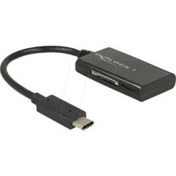 DELOCK 91740 - Lector de tarjetas, Externo, USB 3,1, Tipo-C.