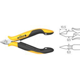 WIHA 26808 - Cortador lateral ESD Profesional, 115 mm