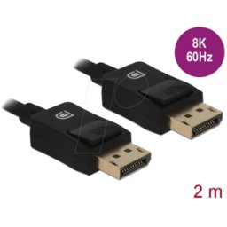 DELOCK 85301 - Cable coaxial DisplayPort 8K 60 Hz 2 m.