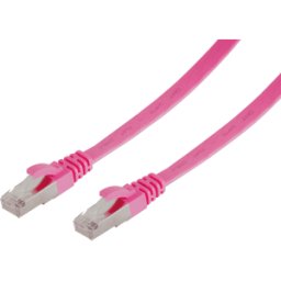 SHIVERPEAKS SHVP 75513-SLM - 3m parche plano U/FTP Cat.7 cable crudo magenta