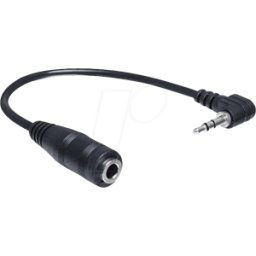 DELOCK 65397 - Cable de audio, conector jack de 2,5 mm a acoplamiento de 3,5 mm