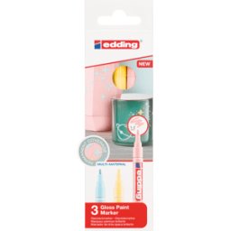 EDDING 751-3-099 - Gloss paint marker set, pastel, sorted
