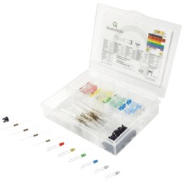 QUADRIOS QUAD 1801O003 - Gama LED 3 mm superbrillante + resistencias en serie, zócalos