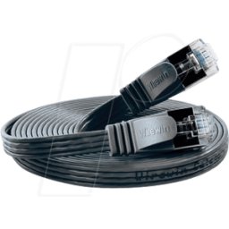SLIM S6 5 SW - Cable de conexiones SLIM Cat.6, STP(PIMF), 5,0 m, negro