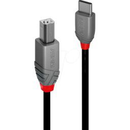 LINDY 36943 - Cable USB 2,0, C macho a B macho, 3,0 m..