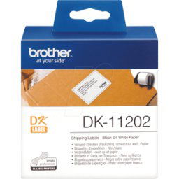 BROTHER BRO DK11202 - Etiquetas de envío, 62 x 100 mm, (300 unidades/rollo)