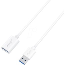 XLAYER 217692 - Cable USB 3,0, macho a hembra, 1,5 m, blanco