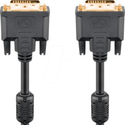 GOOBAY 93112 - Cable DVI para monitor DVI-D de 24+1 conectores, enlace doble, 5