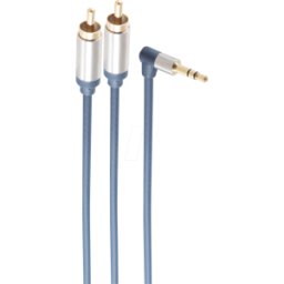 SHIVERPEAKS SHVP 30845 - Cable de audio, conector de 3,5 mm a 2x cinch, 5 m..