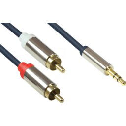 GOOD CONNECTIONS GC M0058 - Cable de audio, conector jack de 3,5 mm a 2 RCA, 1,5 m