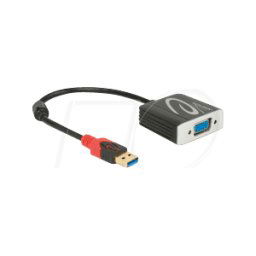 DELOCK 62738 - Cable adaptador USB 3.0 macho > conector hembra VGA negro