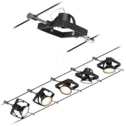 PAULMANN PLM 94434 - WireSystem Spot MacII, negro, 5 puntos, GU5.3