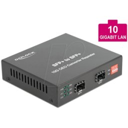 DELOCK 86472 - Convertidor multimedia, 10 Gigabit Ethernet, SFP+