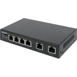 INTELLINET INT 561686 - Switch, 6 puertos, Fast Ethernet, PoE++