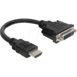 DELOCK 65327 - Adaptador DVI, conector macho HDMI macho a conector hembra DVI 2