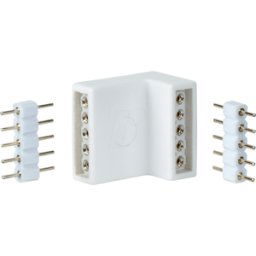 PAULMANN PLM 70615 - Conector de esquina para tiras MaxLED, paquete de 4