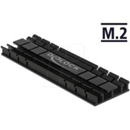 DELOCK 18285 - Heat Sink flat 70 mm for M.2 module black