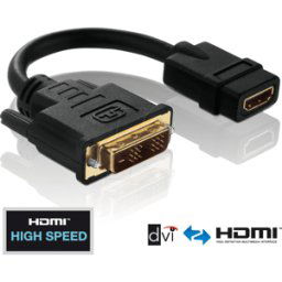 PURELINK PURE PI065 - Adaptador, conector macho DVI D a conector hembra HDMI A, serie