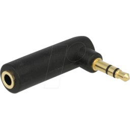 DELOCK 65364 - Conector macho KLH de 3,5 mm a conector hembra, acodado