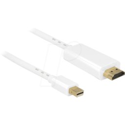 DELOCK 83707 - Conector mini DisplayPort a conector HDMI a, 2 m, blanco