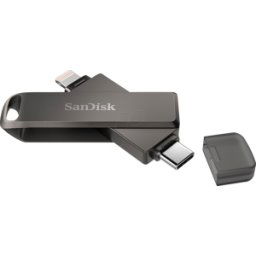 SANDISK SDIX70N128GGN6NE - Memoria USB, USB 3,0, 128 GB, iXpand Luxe, Lightning, USB-C..