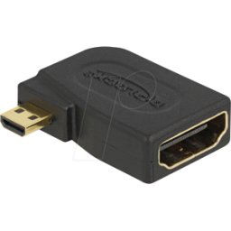 DELOCK 65352 - Adaptador HDMI, conector macho Micro-D a hembra, acodado