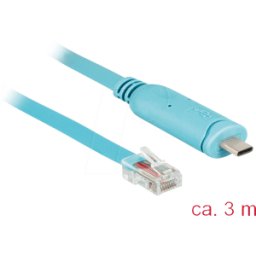 DELOCK 63914 - Cable de consola 3 m azul