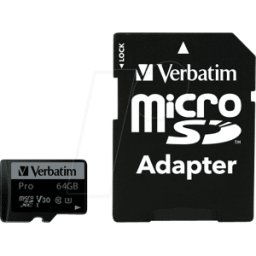 VERBATIM 47042 - Tarjeta de memoria microSDXC 64 GB, Verbatim, clase 10, U3