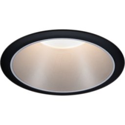 PAULMANN PLM 93397 - Luminaria empotrada Cole, GU10, negro mate/plata