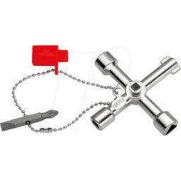 KNIPEX KN 00 11 03 - Llave universal, llave para armarios de distribución, 76