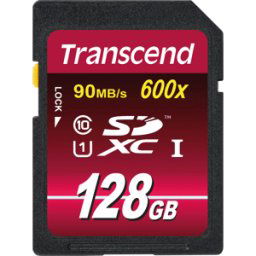 TRANSCEND TS128GSDXC10U1 - Tarjeta de memoria SDXC, 128GB clase10 UHS-I 600x Ultimate