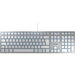 CHERRY JK-1600DE-1 - Teclado, USB, plateado
