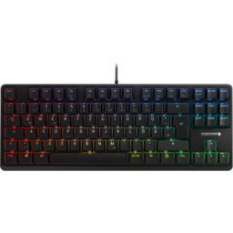 CHERRY G80-3833LWBDE-2 - Teclado para juegos, USB, RGB, MX SILENCIOSO ROJO, negro, DE