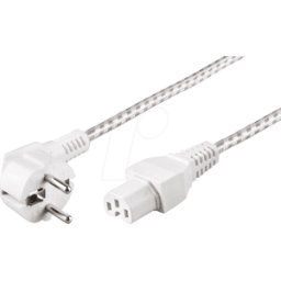 GOOBAY NKTX 200 WS - Cable de red, conector con puesta a tierra, rosca, 2 m, ws, C15,