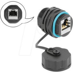 DELOCK 86695 - Conector de cables RJ45 hembra a conector hembra RJ45 Cat.6A