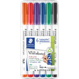 STAEDTLER 301WP6 - Marcador de pizarra blanca, 1 mm, 6 colores