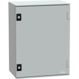 SCHNEIDER ELECTRIC NSYPLM43PG - Polyester enclosure, H 430 x W 330 x D 200 mm, with MP metal