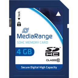 MR 961 - Tarjeta de memoria SDHC 4GB, MediaRange clase 10